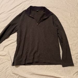 mens J crew S pullover grey‎ 1/2 zip